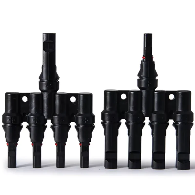 1 to 4T Solar  Connectors For Photovoltaic Energy PV Panel Parallel Splitter Coupler Combiner IP67 1000V 1 Pair