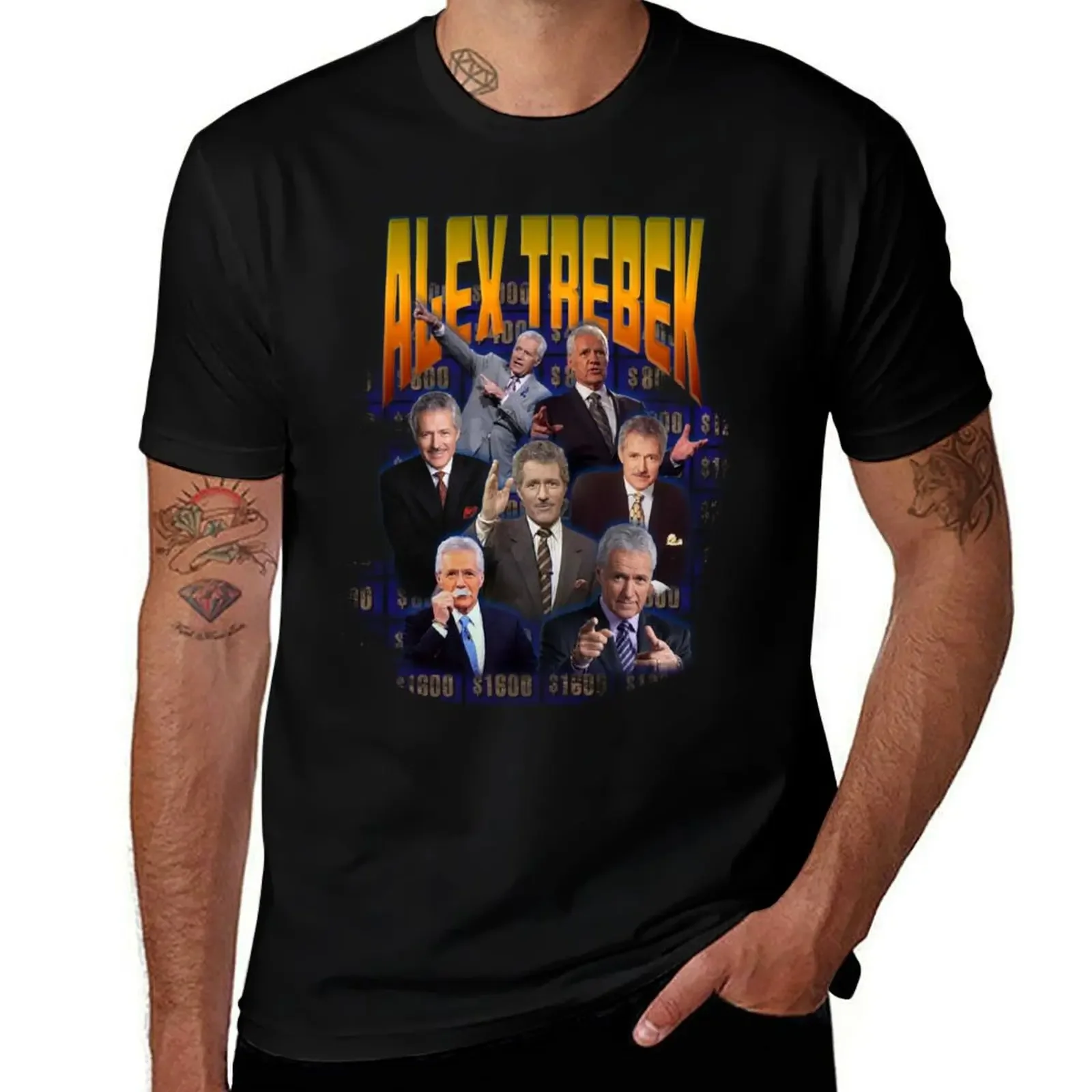 Alex Trebek T-Shirt shirts graphic tees blue archive clothes men tshirt