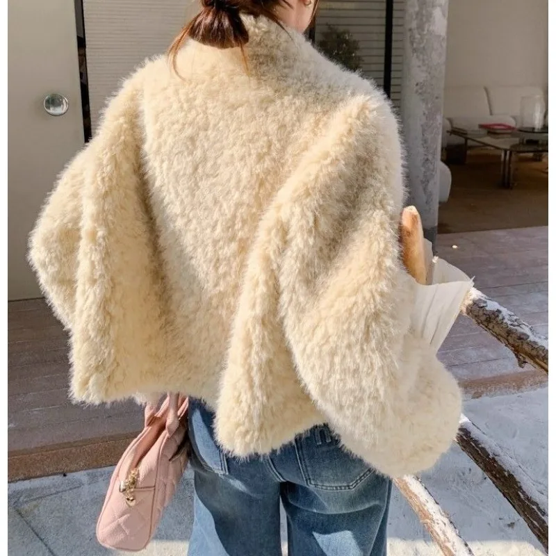 

Warm Jacket Autumn and Winter Single-breasted Women's Sweet Top