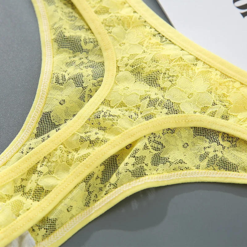 Sexy Fashion Transparent Women Thong Solid Color Printed Seductive Underwear Low Waist Cool Summer Tangas Comfortable Lingerie