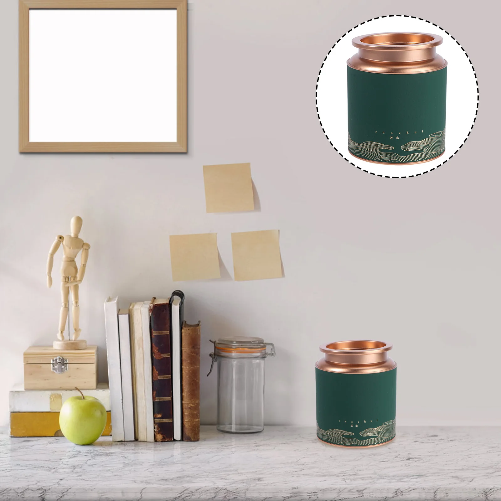 

1pc Round Canister Sealed Tinplate Storage Jar For Home Party Tea Store Multi-Purpose Candy Gift Keeper Sturdy Tea Box