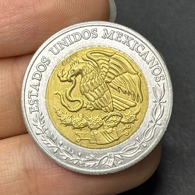 2022 Mexican New Cat Gold&Silver Bicolor Collection Commemorative Coin Peso Eagle Snake Series Souvenir Replica Home Decor Gift