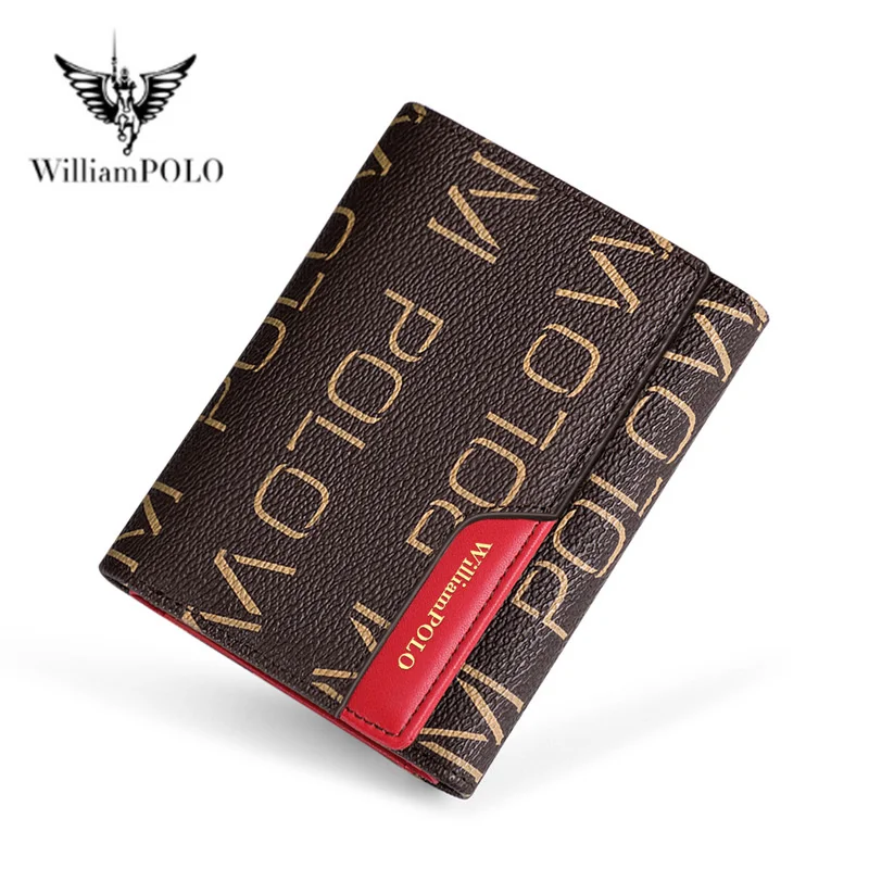 

WILLIAMPOLO Luxury Women Wallet Small Purse Bank Card Holder RFID Blocking Cardholder Wallet Fashion Folding Wallets For Women