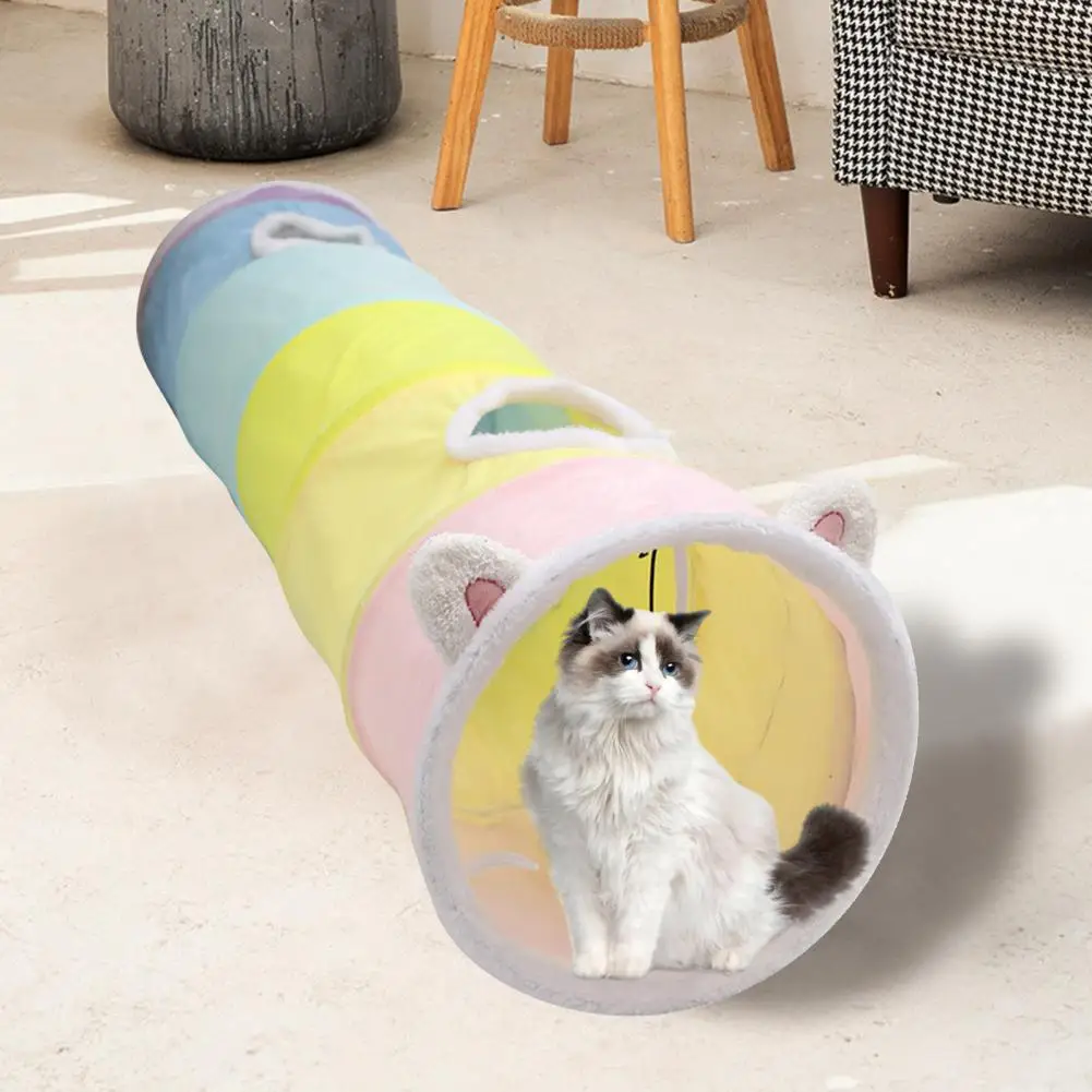 

Cat Play Tunnel Space-saving Cat Tunnel Foldable Cat Tunnel Toy Space Scratch-resistant Portable Boredom-relieving for Cats