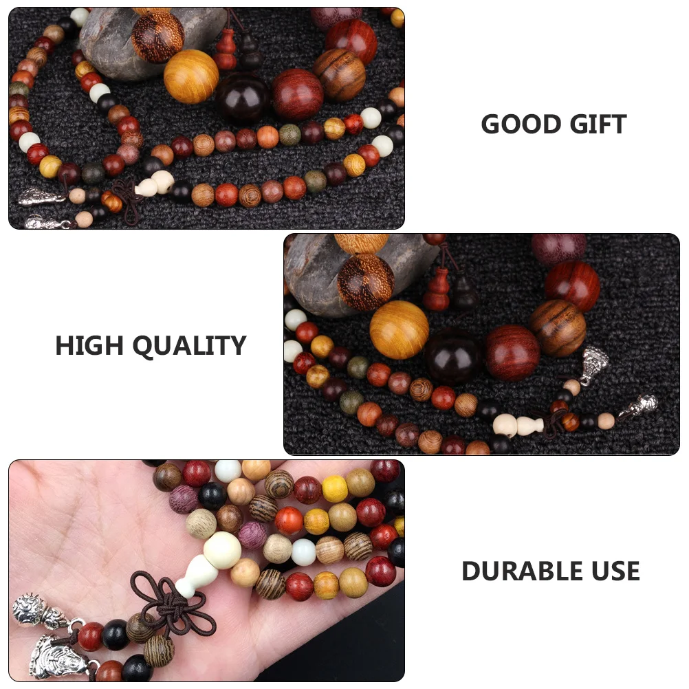 Premium Wooden Bead Bracelet for Men Women Fashion Sandalwood Buddha Bead Bracelet Hand Jewelry Suitable for Employee Welfare