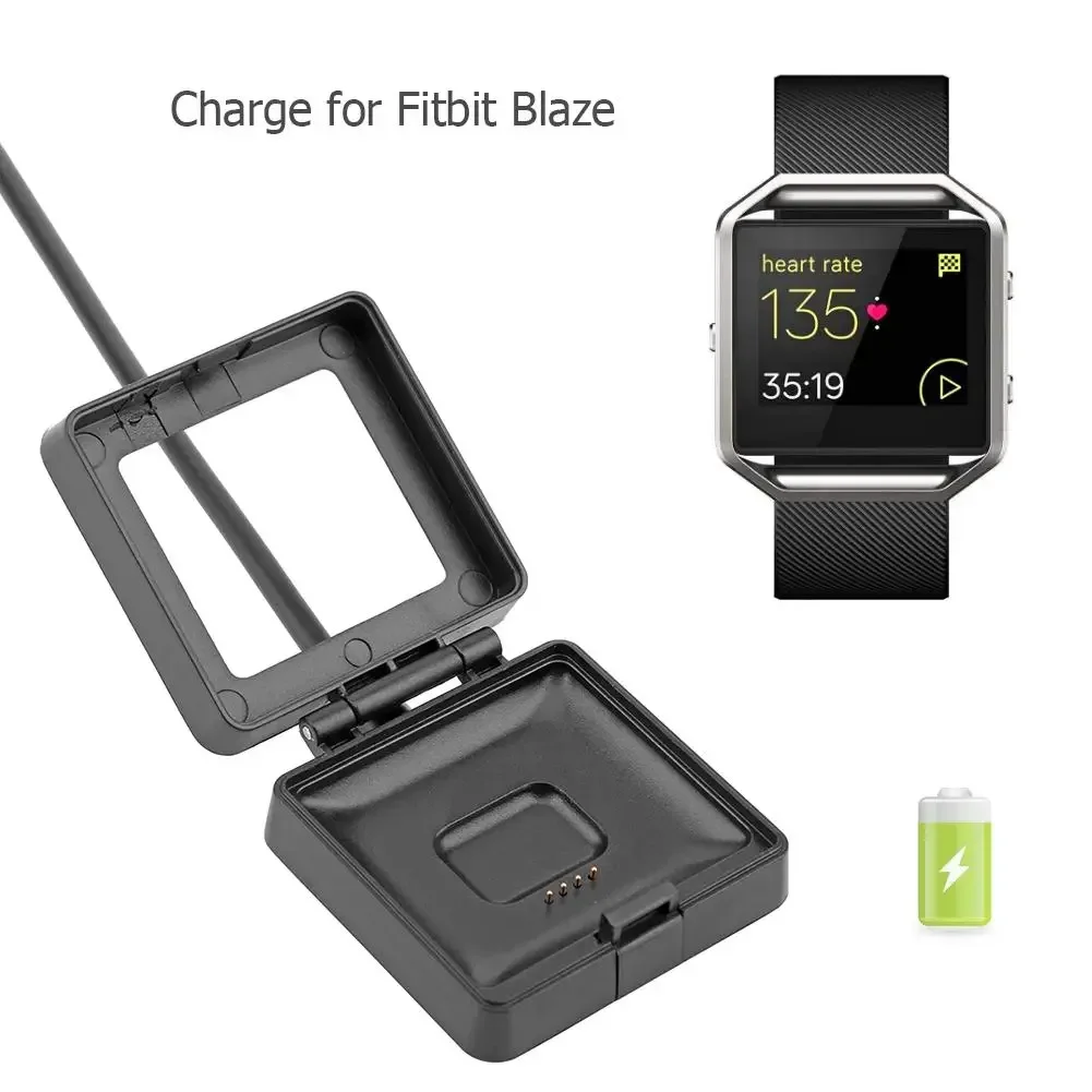 USB Charging Data Cable Charger Lead Dock Station with Chip for Fitbit Blaze Fitness Tracker Wristband  Data Cable