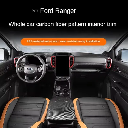 Imagen 2 del producto Para Ford Ranger 2024, accesorios LHD RHD, Panel embellecedor de coche, cubierta de reposabrazos de llave Raptor, Panel de Control central, accesorios para tocados de fila