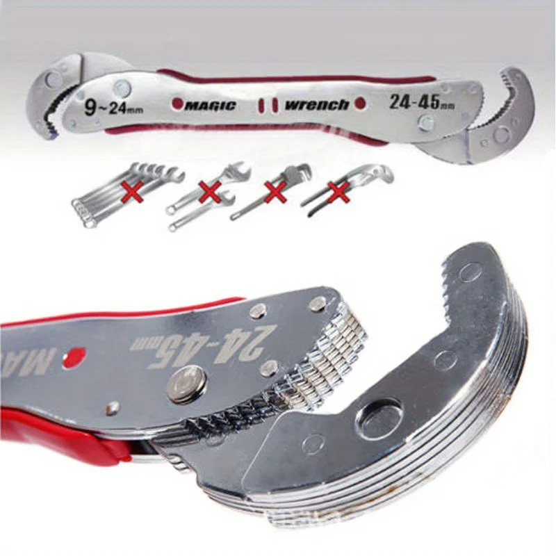 Adjustable Wrench Multi Tool 9-45Mm Torque Ratchet Socket Universal Key Magic Spanner Key Sets Repair Hand Tools for Home