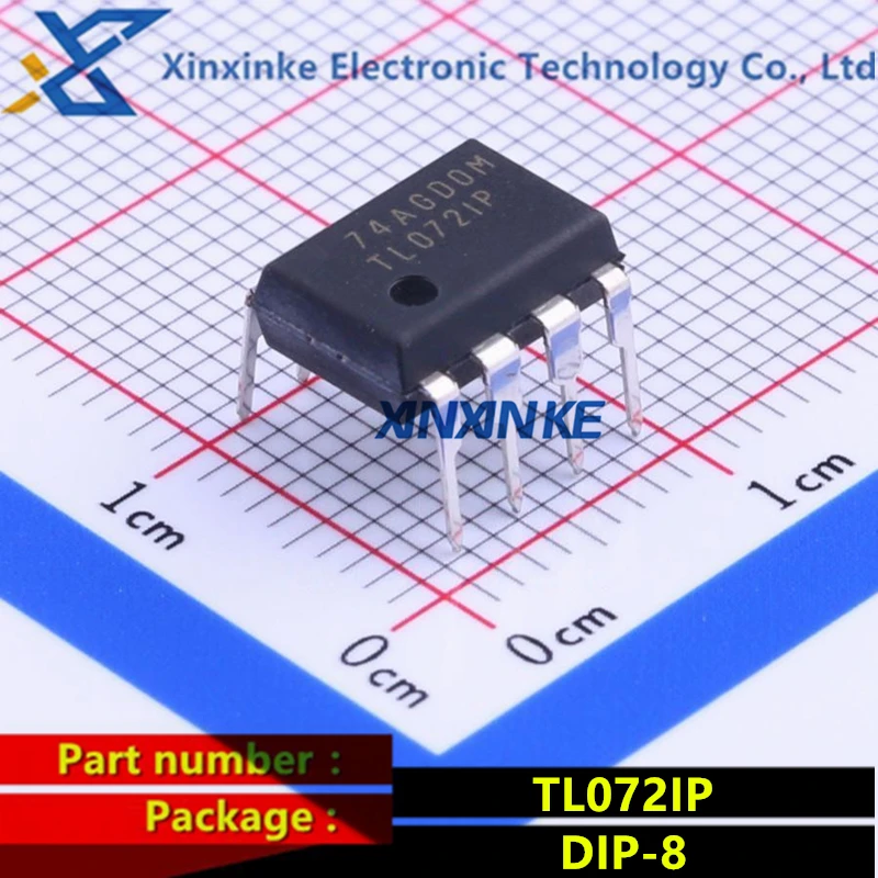10PCS TL072IP DIP-8 Operational Amplifiers - Op Amps Dual JFET In Low Noise Amplifier ICs Brand New Original