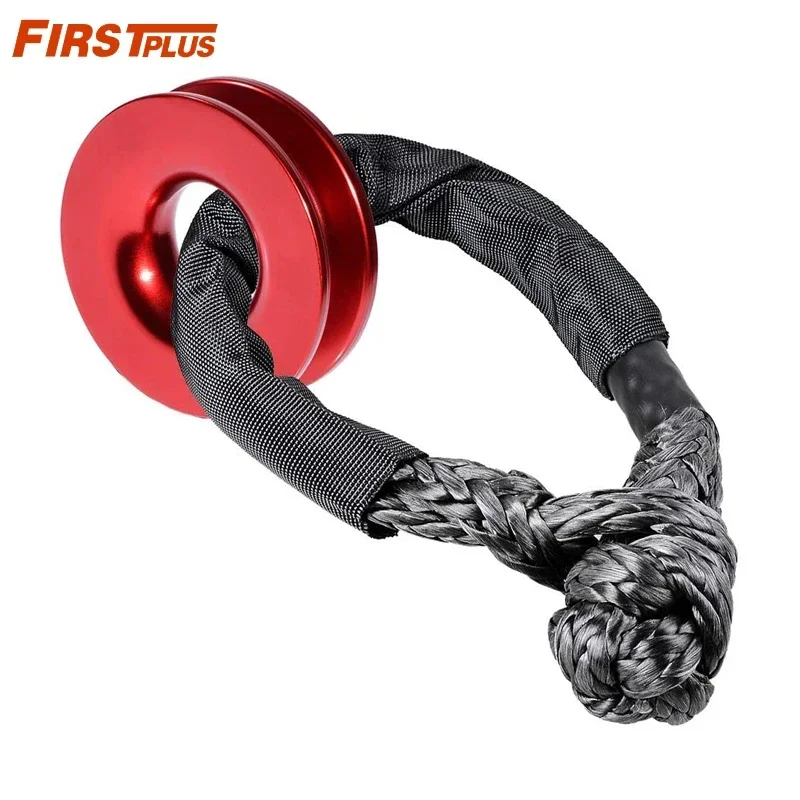 41000lbs Car Synthetic Soft Shackle Snatch Recovery Ring Aluminum for ATV UTV SUV Truck Pickup Off-road Car Winch Recovery