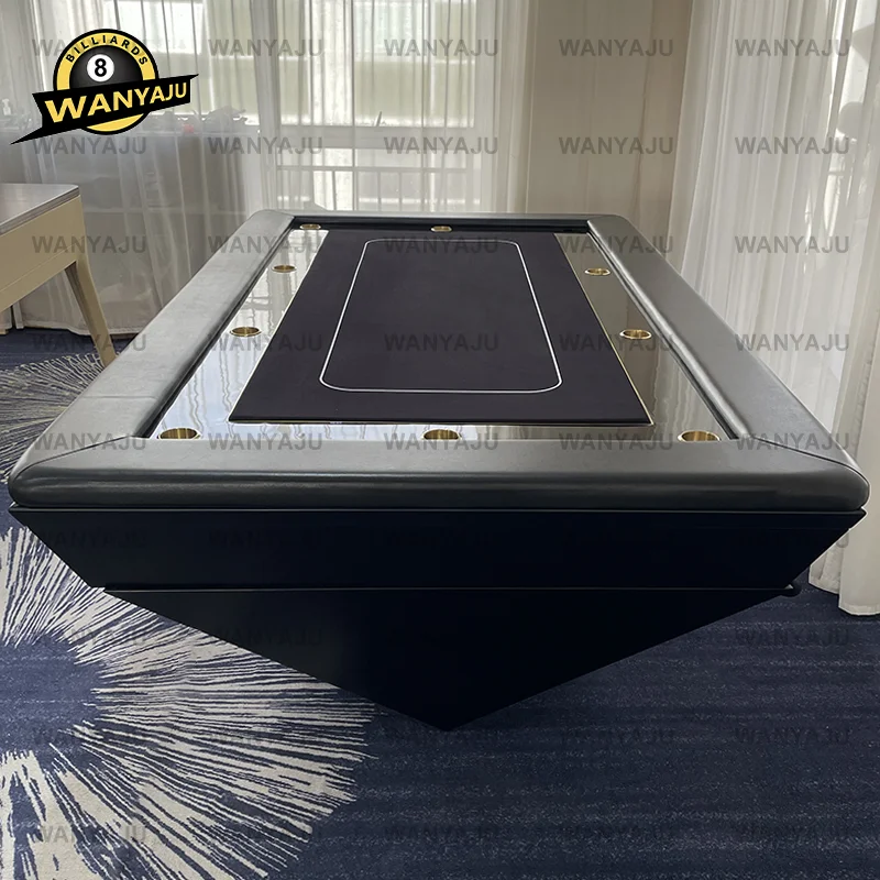 Factory Custom 2in1 Table Pool Table with Luxury Texas Poker Table with Folding Legs with Cover Gamer Stuff view 3
