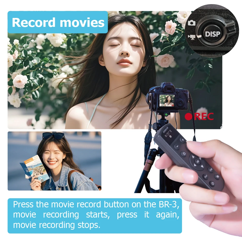 USB-C Camera Shooting Grip Travel Tripods Wireless Remote Control for Nikon COOLPIX P1000 P950 B600 A1000 Z50 Z30 Z6II Z7II Zfc