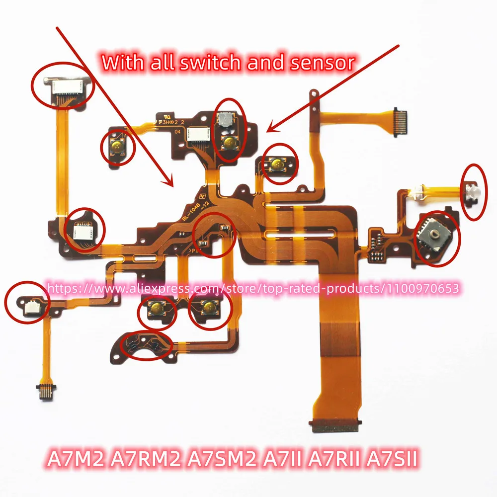 

NEW Top Cover Mode dial turntable Flex Cable For SONY A7R II ILCE-7RM2 / A7S II ILCE-7SM A7 II ILCE-7M2 Camera A7M2 A7R2 A7S2
