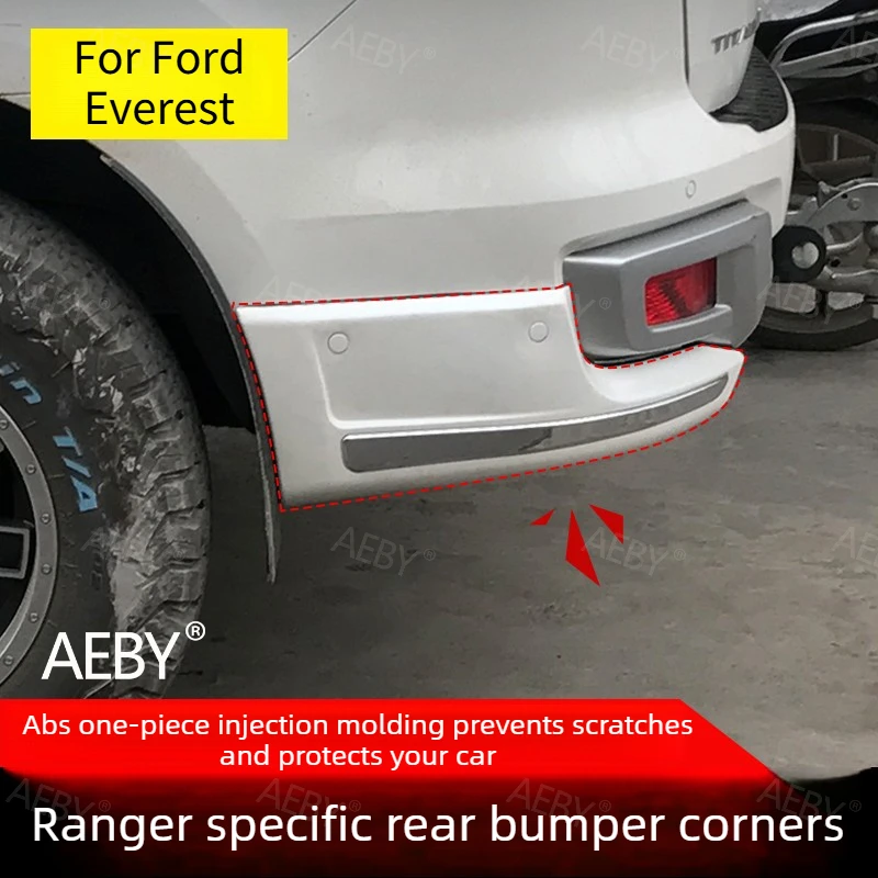 

For Ford Everest 2015-2021 Rear Bumper Corner Protector Heavy Duty ABS,bumper wraparound,Anti-scratch,Rear bumper corner