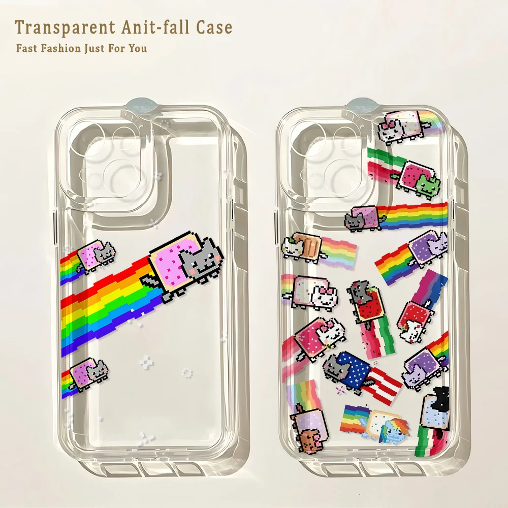 Game N-Nyans Cat Phone Case For Samsung Galaxy A27 A37 A57 A16 A07 A17 A36 A26 A56 A55 A35 A25 A15 A05s A54 A24 A14 A06 A05 5G