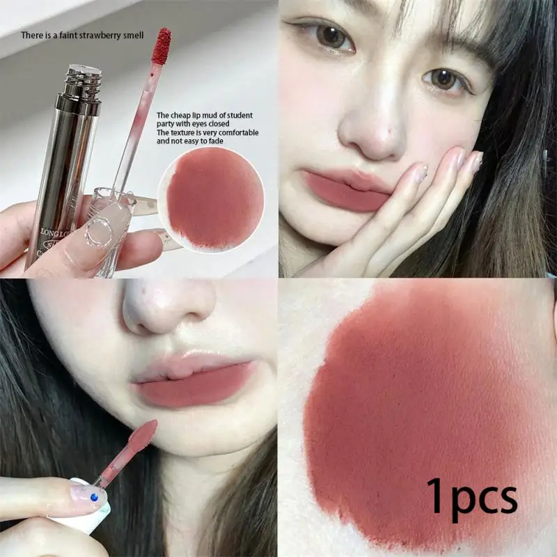 Matte Velvet Lip Gloss Korean Cosmetics Lip Mud Lipstick Waterproof Long-lasting Easy To Wear Red Lip Tint Lip Glaze Makeup