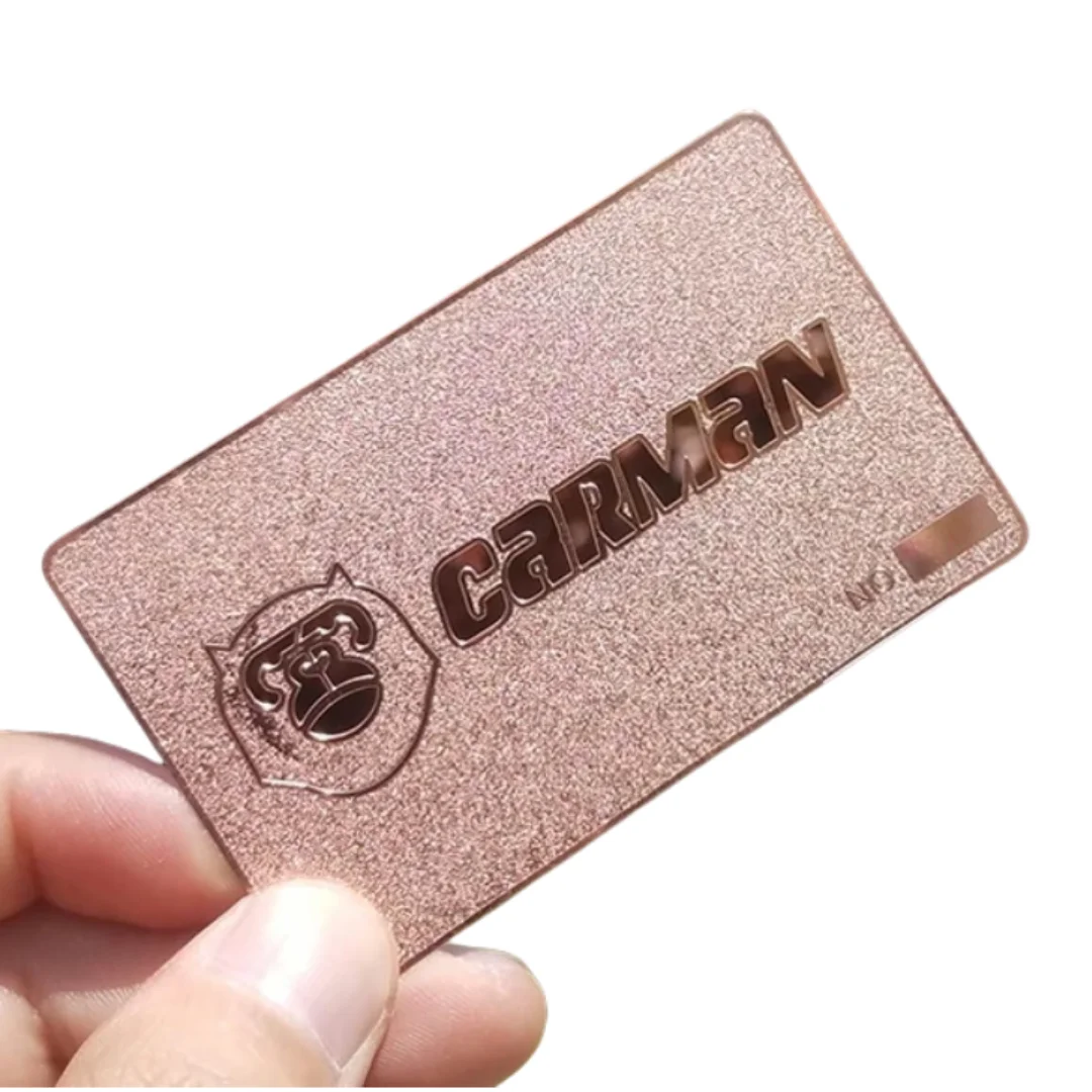 Customized inquiry Wholesale Custom Luxury Credit Card Size Vip Member Metal Business Card Gold With Laser Engraving Logo