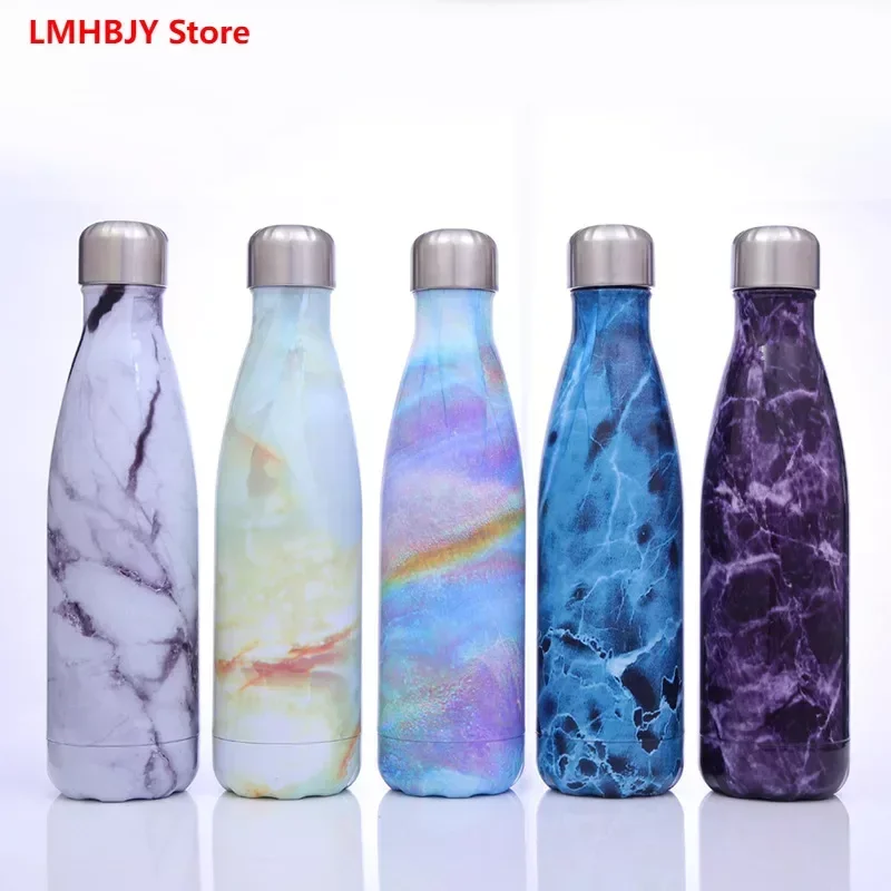 LMHBJY 500/1000ml Double-Wall Insulated Vacuum Flask Stainless Steel Water Bottle Cola Water Beer Thermos for Sport Bottle