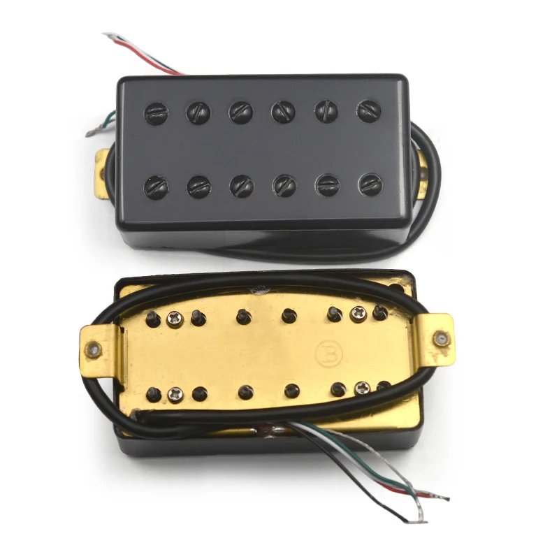 Double Coil 12 Hole Humbucker Pickup for LP Electric Guitar Black