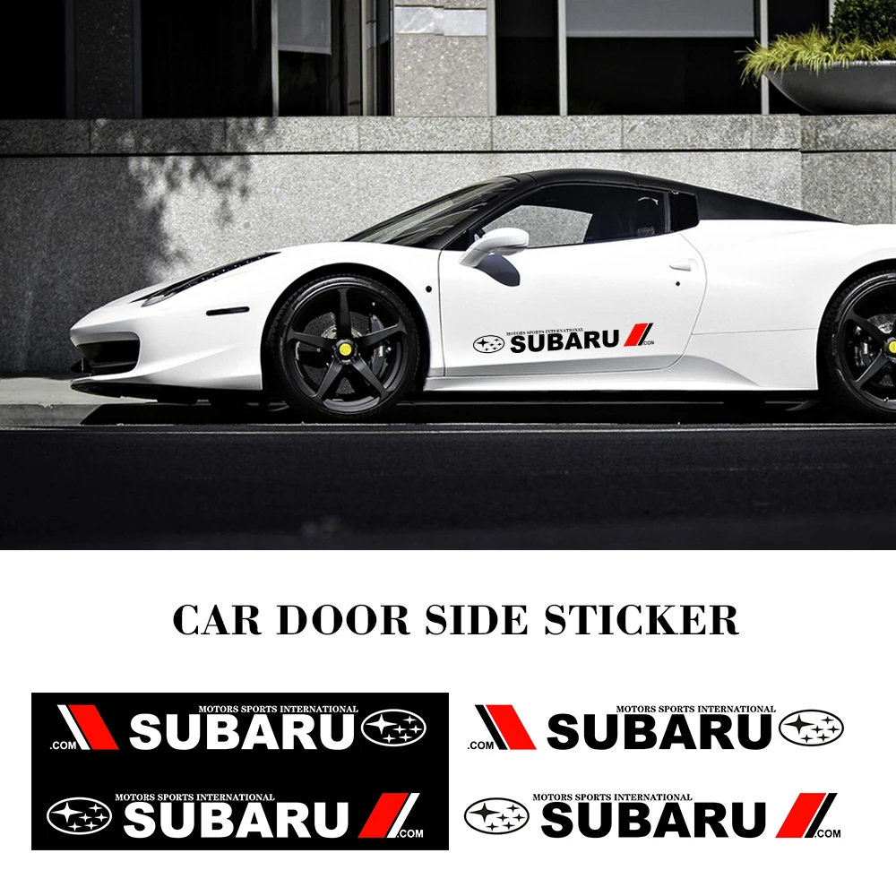 

2pcs Car Side Door 3D Sticker Badge Decal Decoration Auto For Subaru Forester Impreza Legacy Outback WRX STI Car Accessories