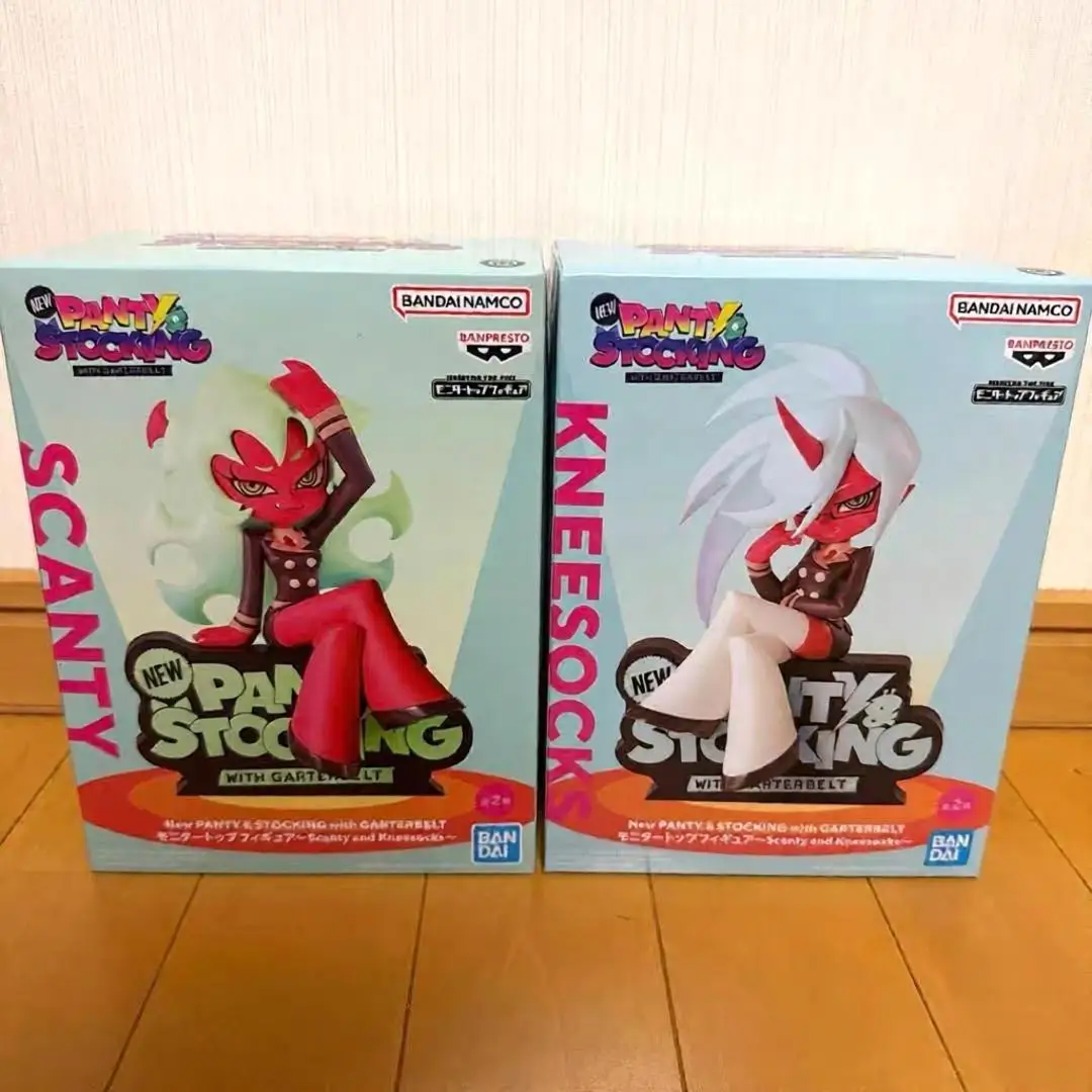 Original Banpresto New Panty & Stocking with Garterbelt Anime Scanty Kneesocks Action Figurine Toys PVC Model Figuarts