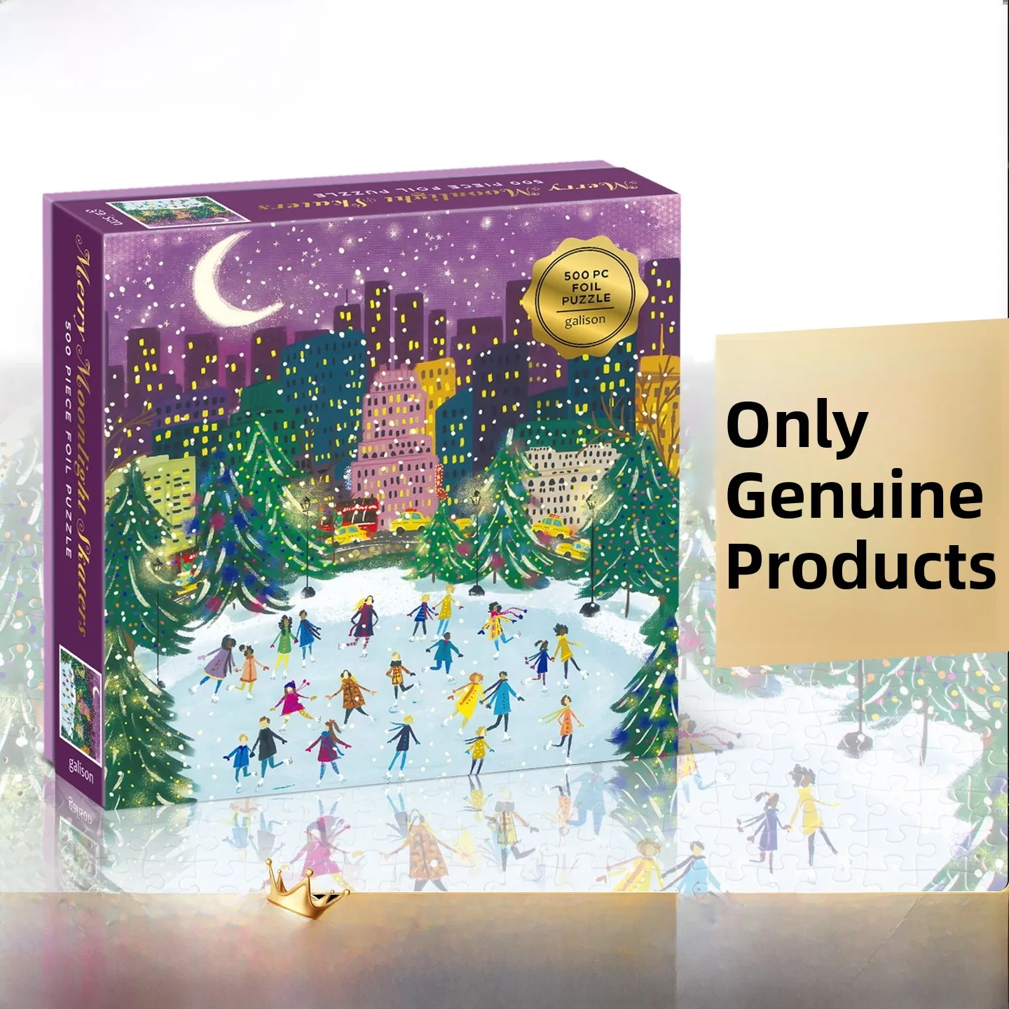 galison-moonlight-ice-skating-rink-adult-educational-puzzle-gift-500-pieces-landscape-theme-paper-material-intermediate-diffi
