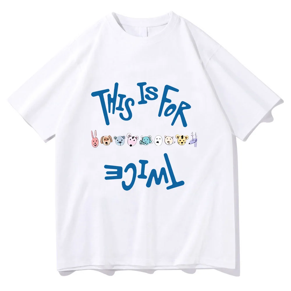 Twice THIS IS FOR The Album Футболки Kpop Twice Lovelys Корейский стиль Футболки унисекс Очаровательные модные женские музыкальные хлопковые свободные топы