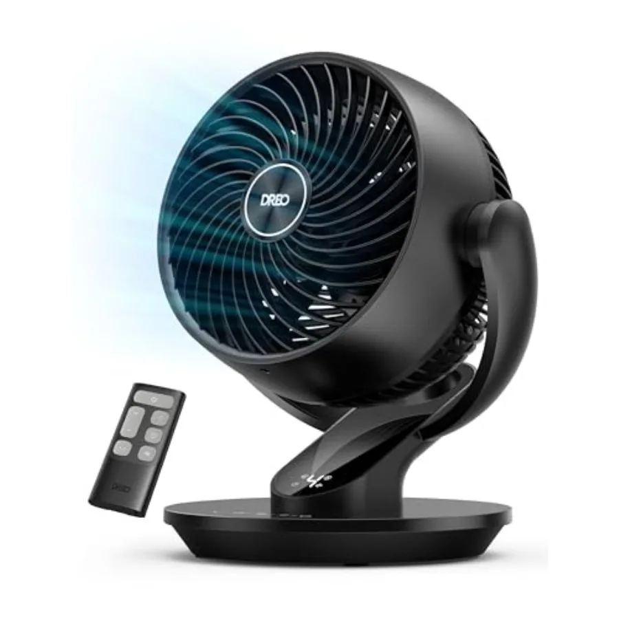 

Fan for Bedroom, 13-Inch Oscillating Table Air Circulator Fan for Whole Room, 120° Tilt Adjustment, 25dB Ultra-Quiet, 75ft Powe