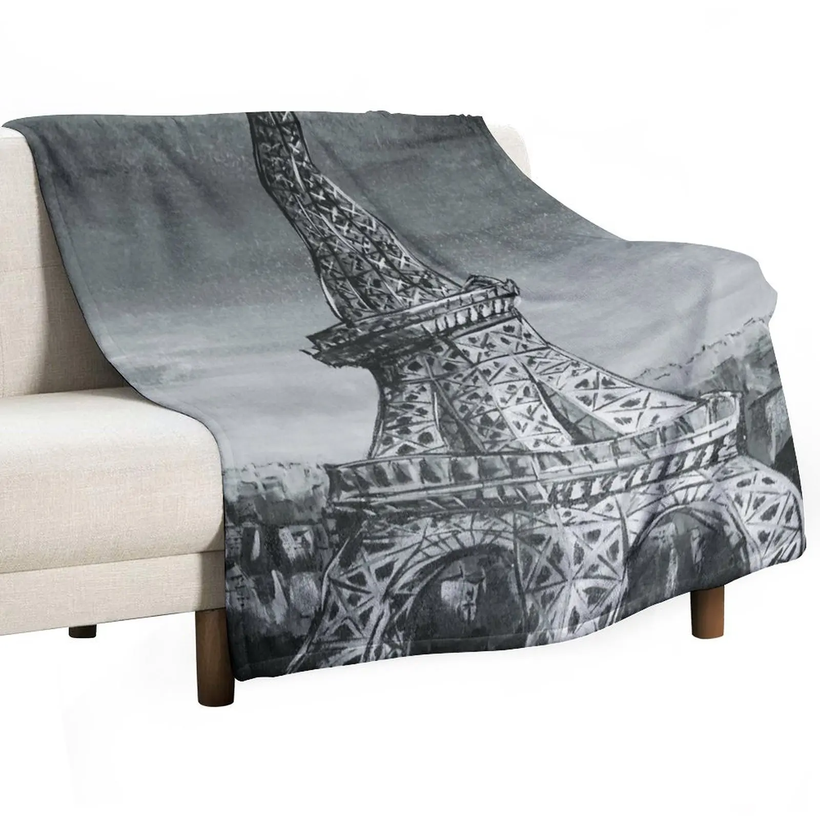 

Eiffel Tower Paris Throw Blanket Picnic Multi-Purpose For Baby Sofa Blankets