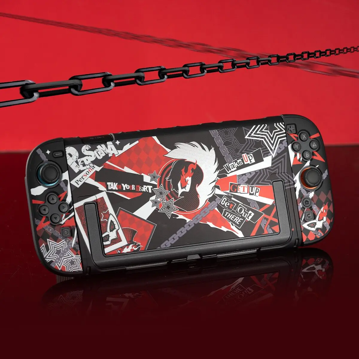 Switch 2 Split Schutzhülle Persona 5 Themen-Gaming-Konsolenabdeckung Stoßfestes Zubehör