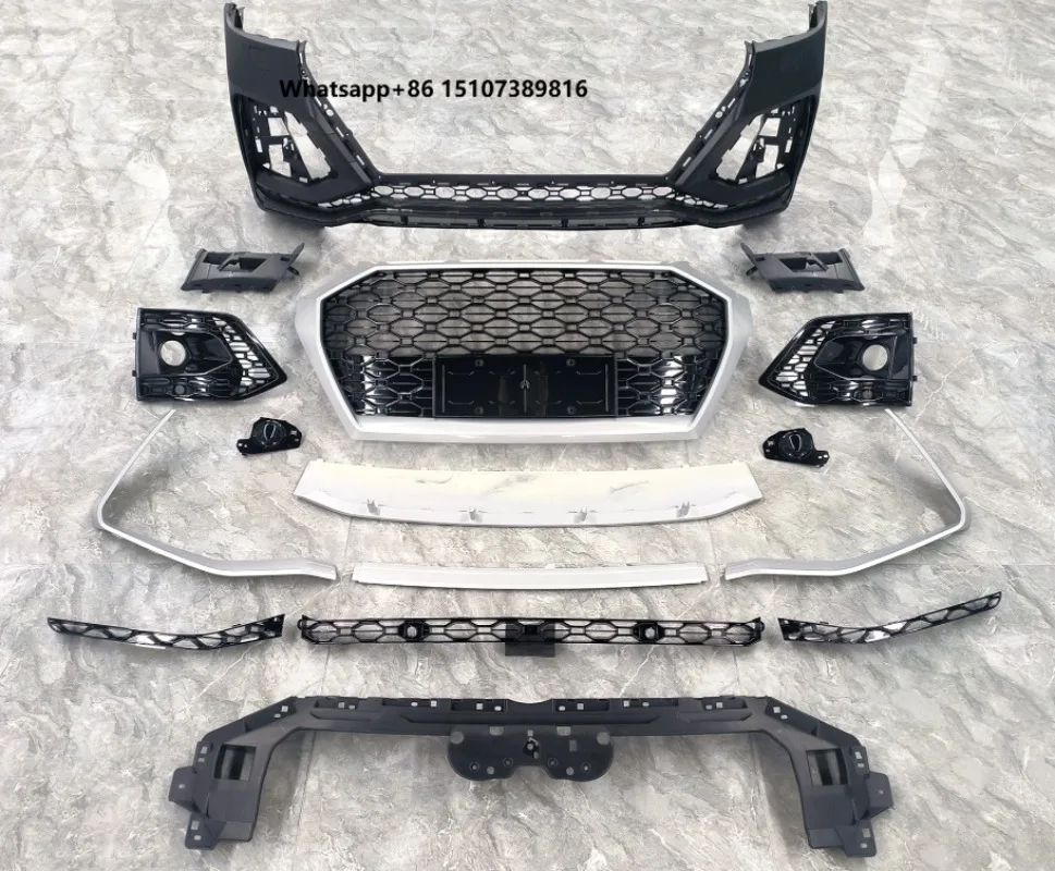 High Quality Body Kit for Q5 (2021-2025) Changed to RSQ8 Styles Kit Front Rear Bumper Side Skirt Accessories Front Grille
