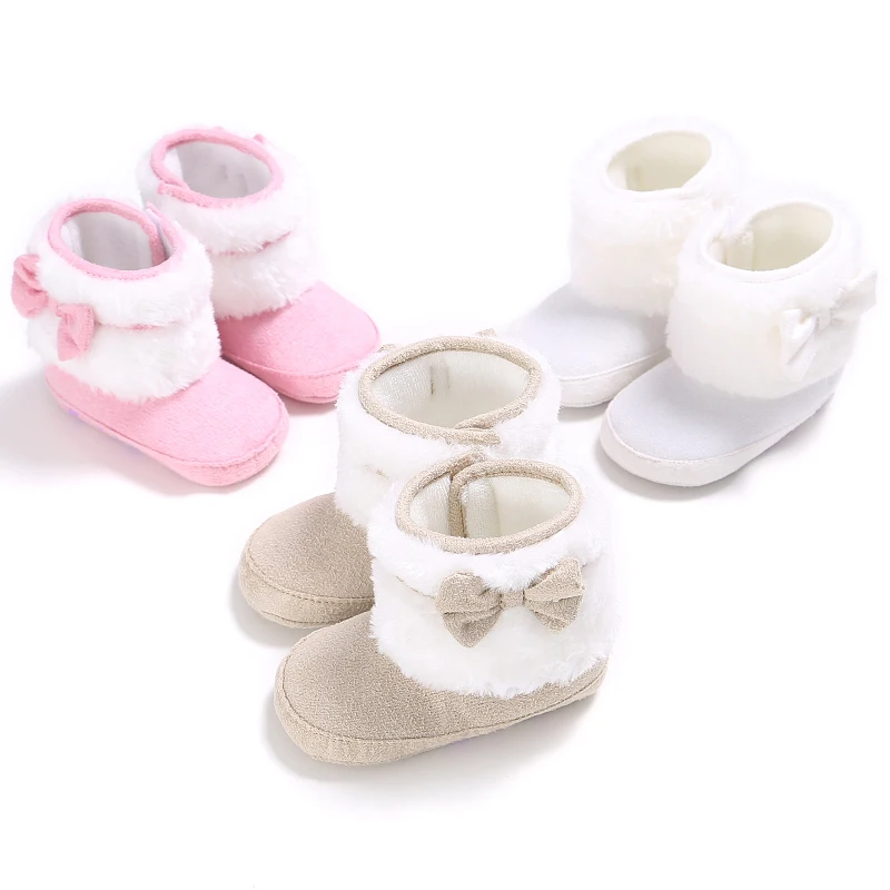 Newborn Girl Baby Boy Mini Wool Baby Short Boots And Slippers Soft Bedroom Shoes Anti Slip Ankle Boots Cotton Lining Baby