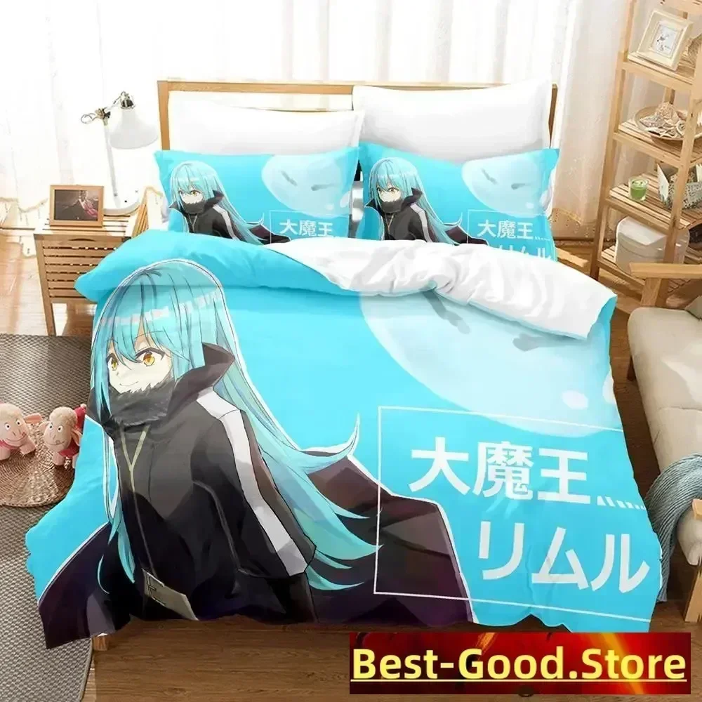 time i got reincarnated as a slime Bedding Set Duvet Cover Sheet Printed Pillowcase Bed Full Queen King Size Comforter Bedroom
