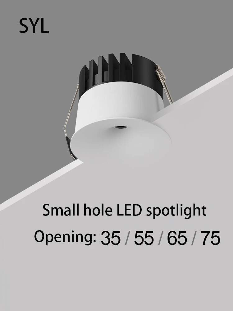 

Led Spotlights Curved Surface Small Hole Spot Light Recessed Round Ceiling Lamp Anti Glare COB Foco Opening 35 55 65 75mm Lights
