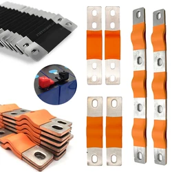 Flexible Busbar Lifepo4 Battery Terminals Solid Lithium Straps Clips Stud Connecting Bar Pure Copper 280AH 320AH Isolation Cover