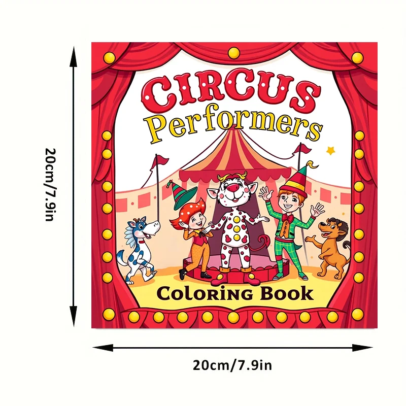 28 Pages Original Circus Performers Coloring Book for Adult | Colouring Book, Drawing Supplies for Christmas, Thanksgiving