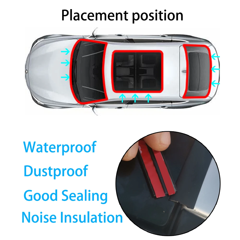 For BMW E90 E46 E60 F10 F30 E39 E36 F20 X5 E70 E53 E92 M3 E91 E30 E87 Car Window Edge Windshield Roof Rubber Sealing Strip Trim