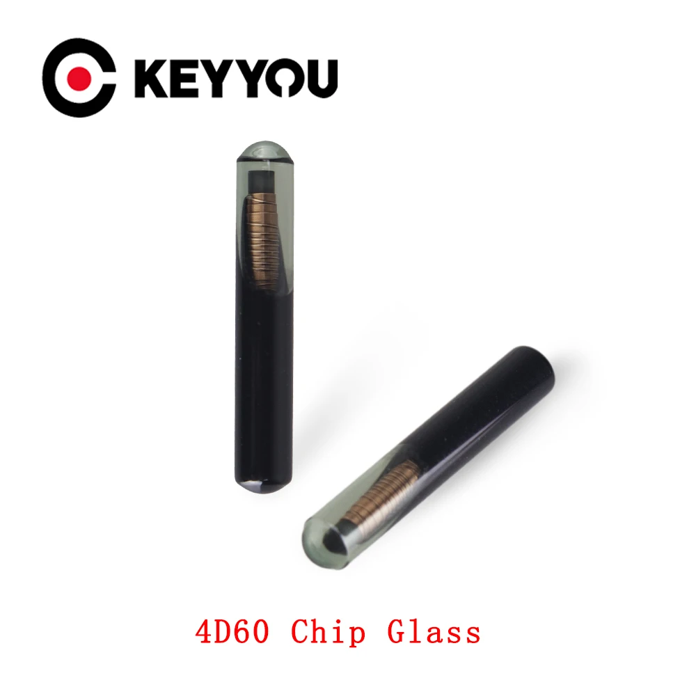 

KEYYOU Car Key Chip Blank 4D60 Glassy Transponder Key Chip For Ford Connect Fiesta Focus Ka Mondeo ID 4D 60 Auto Car Key Chip