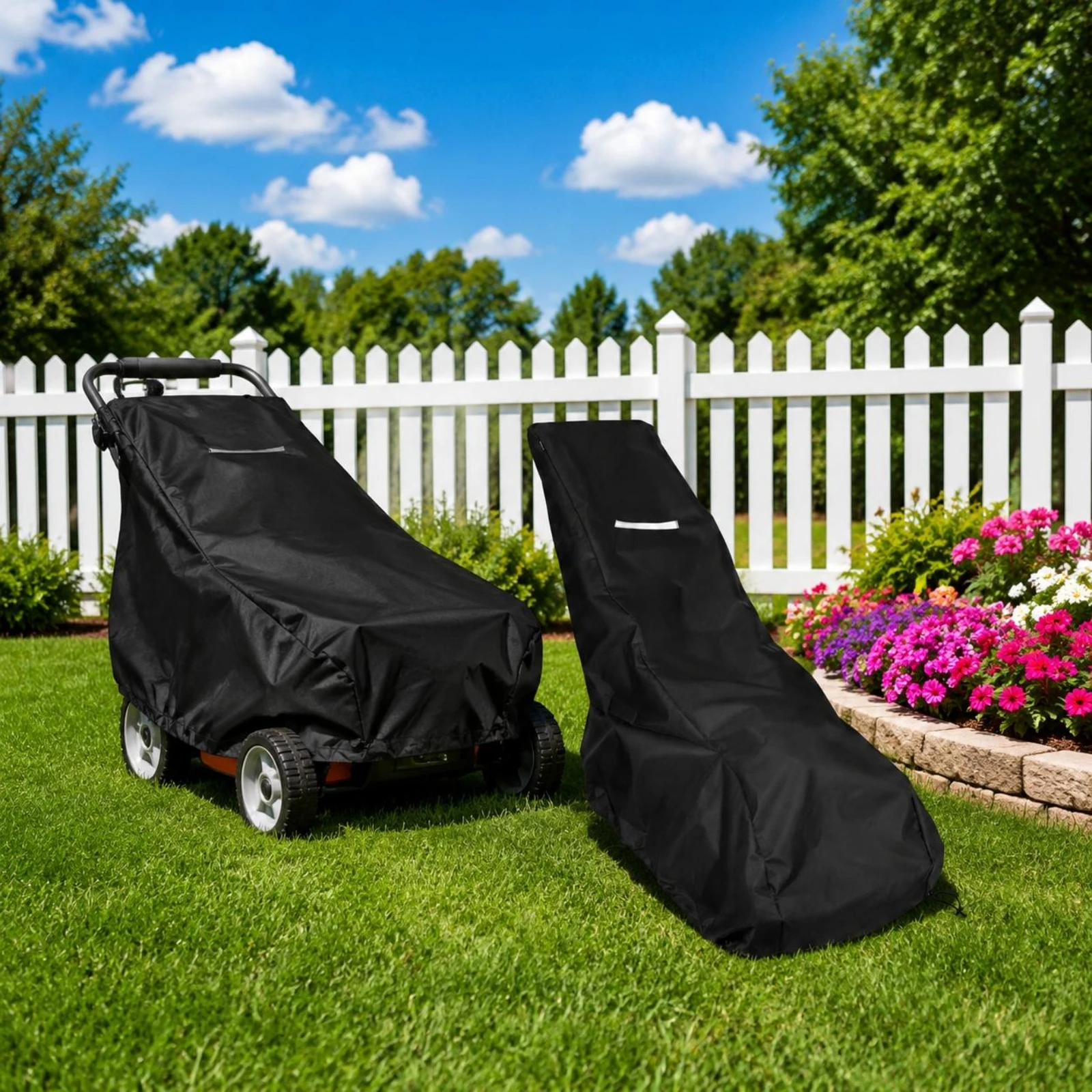 Lawn Mower Storage Cover Dustproof Waterproof Mower Cover Yard Protection Windproof Fade Resistant