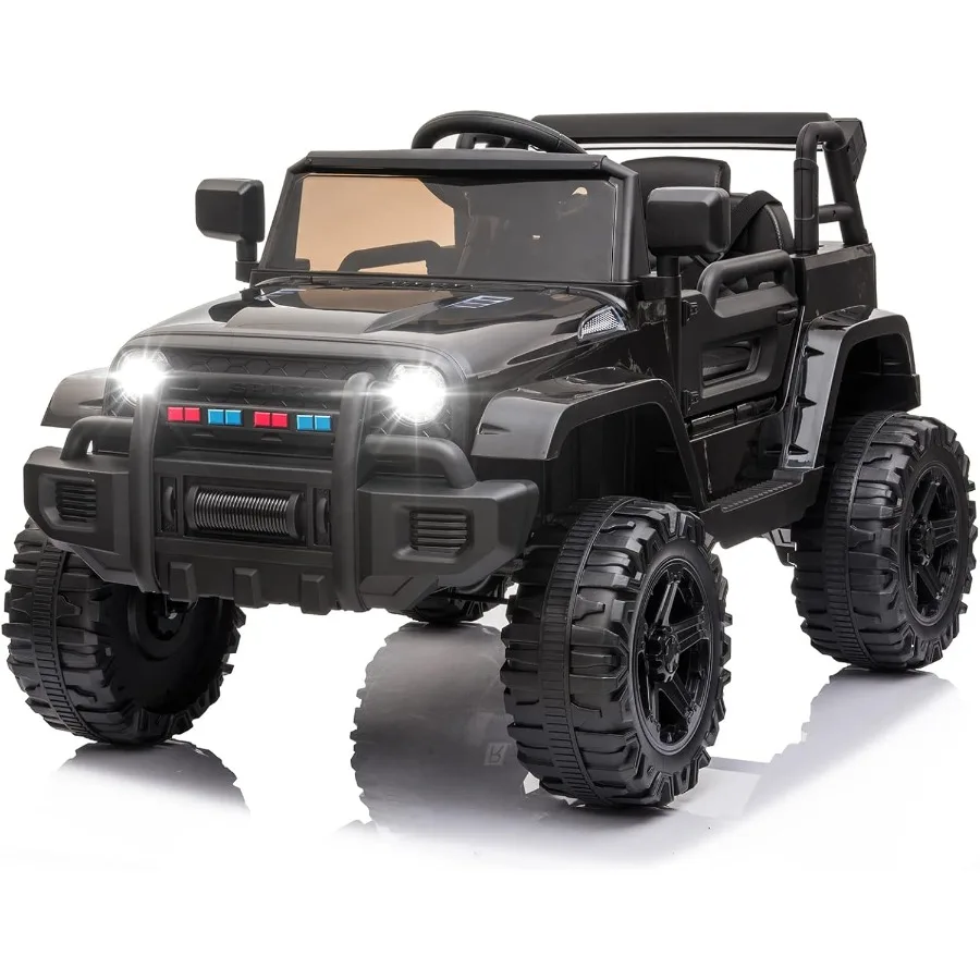 リモコン付き四輪駆動12Vバッテリー搭載トラック、LEDヘッドライト/ホーンボタン/MP3プレーヤー/USBポート/前進機能付き