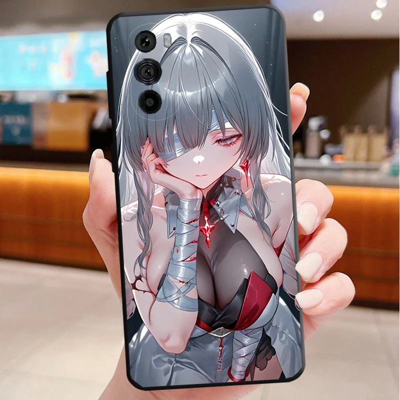 Telefoonhoesje voor Motorola Edge 50 40 Pro 60 50 40 30 Ultra Neo Fusion Moto G Play G Stylus G Power G Anime kawaii meisje