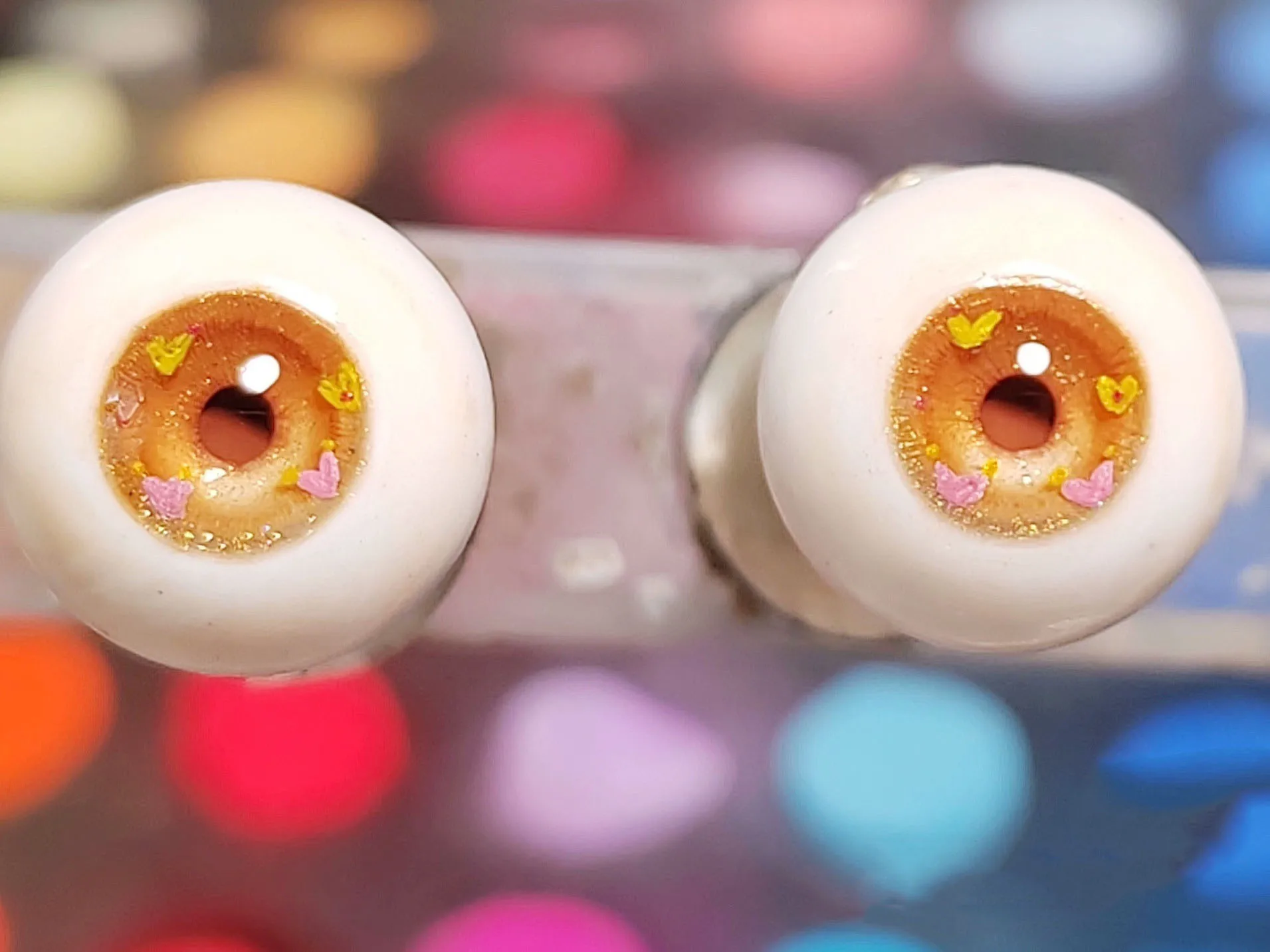 

Doll Accessories 8mm 10mm-20mm Safe Eyeball 1/4 BJD Doll Craft Plaster Eye "Auroral Warming" Free Shipping