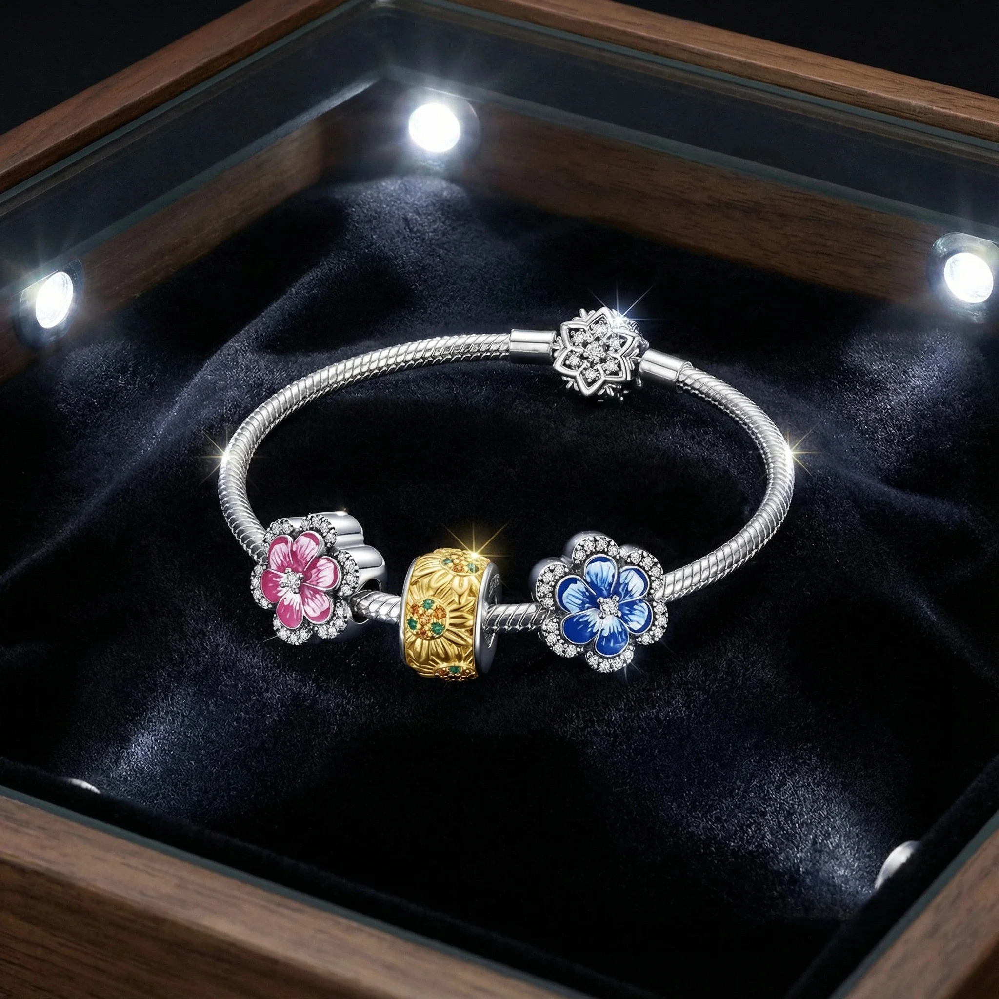 

Подвеска-шарм в виде цветка подсолнуха из стерлингового серебра 925 пробы с кубическим цирконием, подходит для браслетов и ожерелий своими руками, подарок для нее, Colgante Plata