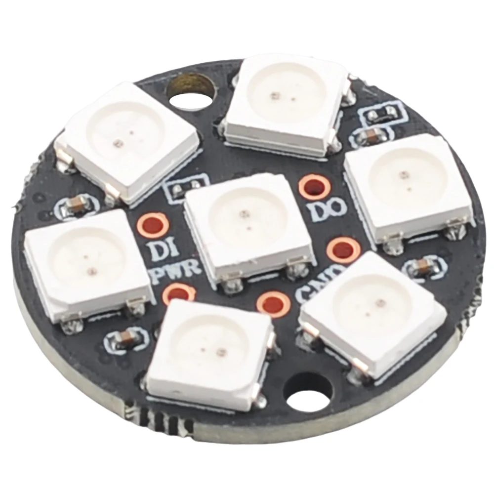 Luce indirizzabile programmabile ad anello LED RGB WS2812 5050 da 7 pixel per progetti di illuminazione a colori fai-da-te Arduino/RPi