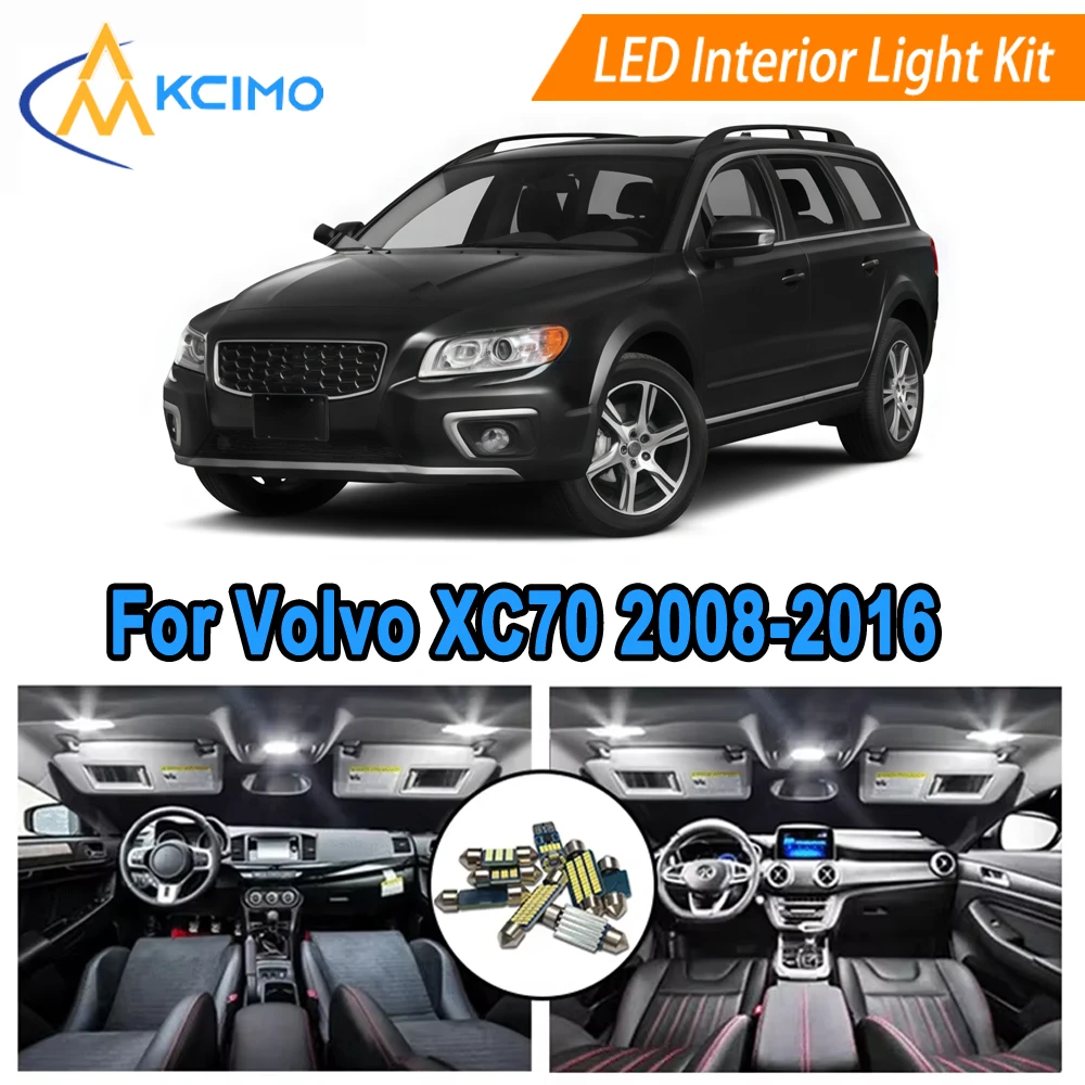 

Interior Light Bulb Kit For Volvo XC70 (2008-2016) Dome Map Door LED Lights Replacement Front and Rear Cabin