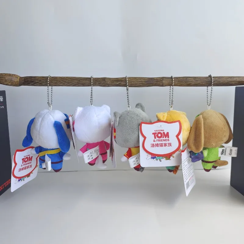 新しいスタイルのかわいい10cmトーキング・トム・キャットぬいぐるみヒーロー隊ドールキーホルダーペンダントデコレーションバックパックおもちゃ女の子の誕生日プレゼント