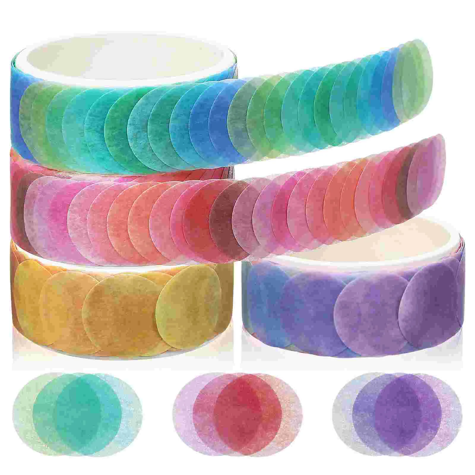 4 Rolls Washi Tape Stickers Fruit Hard Candy Decorative Textured Paper Scrapbook DIY