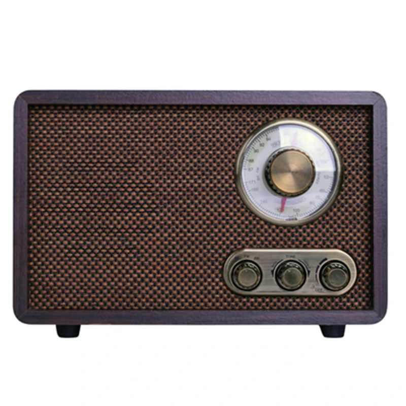 Retro pulpit FM/AM Dwa dwuzakresowe antyczne drewno Stare półprzewodnikowe domowe radio Bluetooth