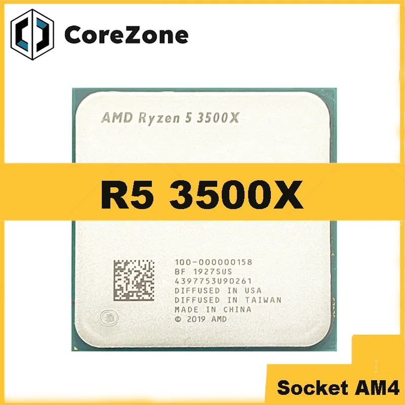 Ryzen 5 3500X R5 3500X 3.6GHz Six-Core Six-Thread CPU Processor 7NM 65W L3=32M 100-000000158 Socket AM4