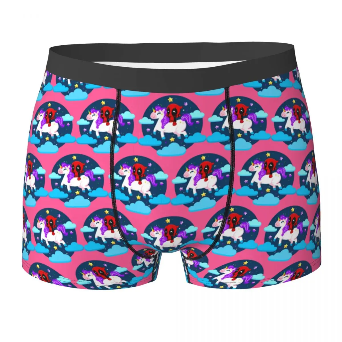 

Deadpool And Unicorn Anime Shorts Briefs Underwear Hot Sale Men Breathable Trunk Design Plus Size Underpants